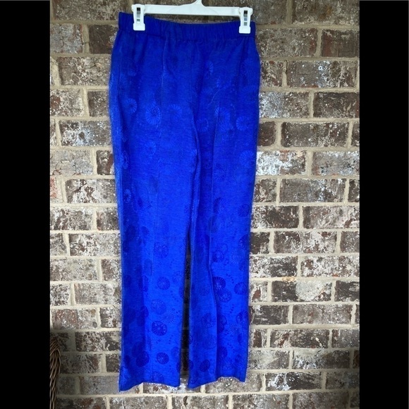 Chico's Pants - Size 0 Pull On Starburst Silk Linen - Picture 1 of 9